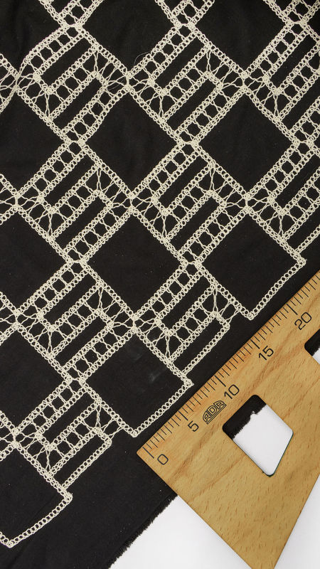 شانتون قلاب دوزی 031130/3 مشکی کرم رنگ