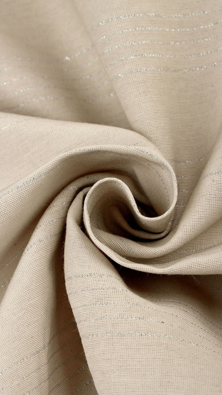 لینن لمه بافت راه راه 040126/2 استخوانی رنگ