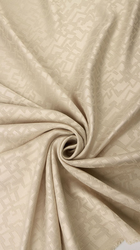 ژاکارد طرح کوبیسم 040128 کرم رنگ