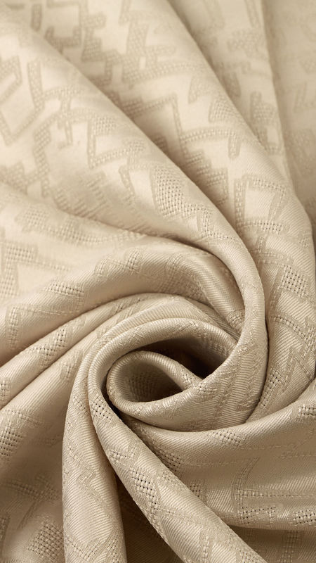 ژاکارد طرح کوبیسم 040128 کرم رنگ