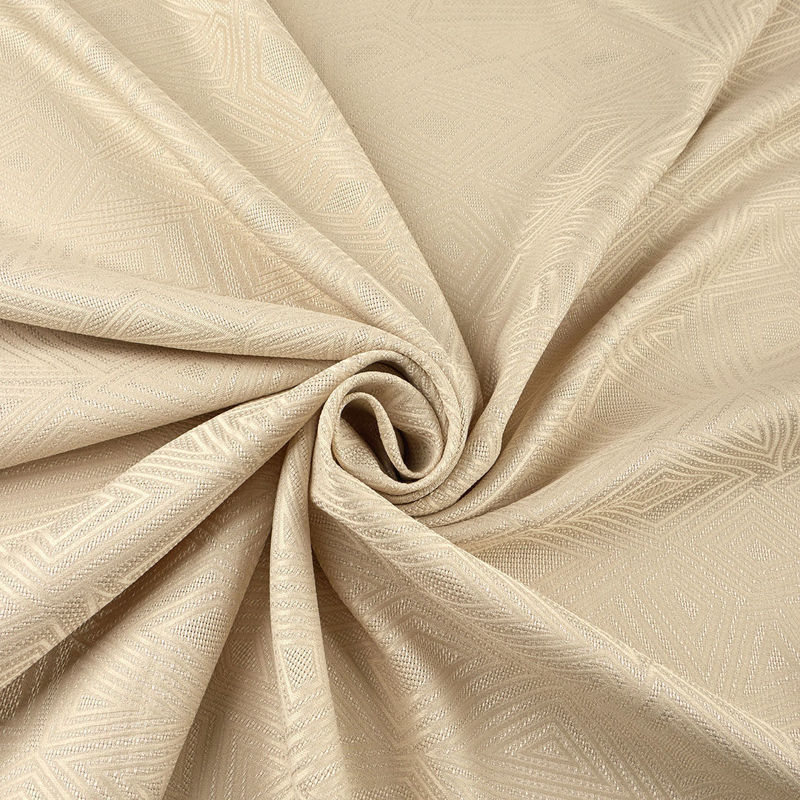 ژاکارد طرح هندسی 040128 کرم رنگ