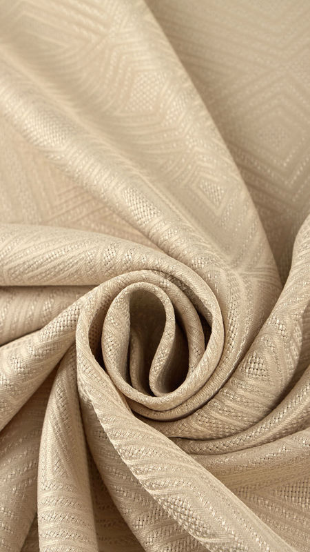 ژاکارد طرح هندسی 040128 کرم رنگ