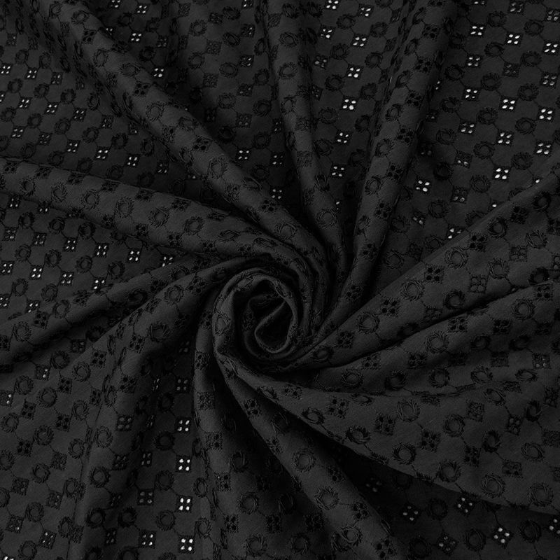 وال خامه دوزی طرح هندسی 040203 مشکی رنگ