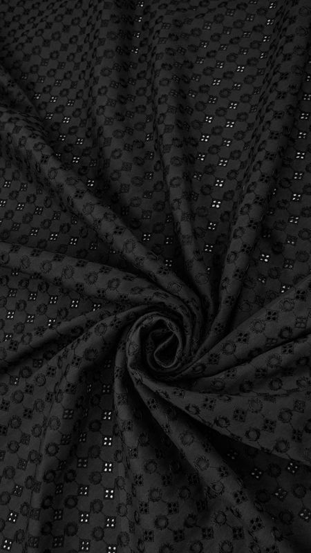 وال خامه دوزی طرح هندسی 040203 مشکی رنگ