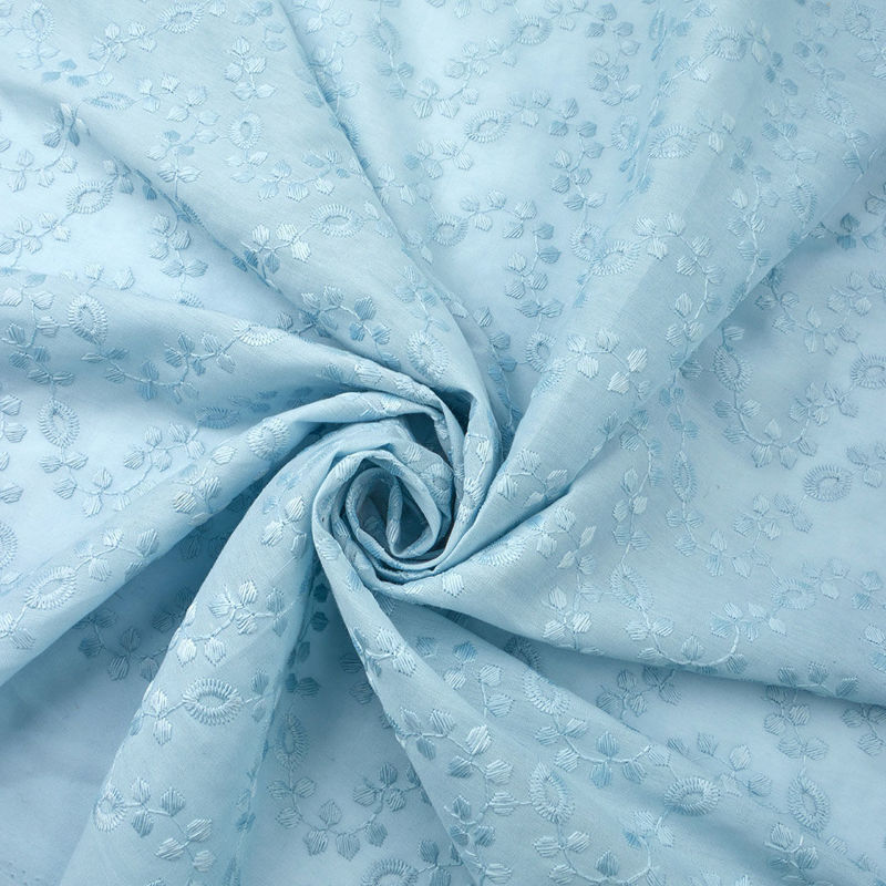 وال خامه دوزی طرح شاخه ای 040203 آبی رنگ