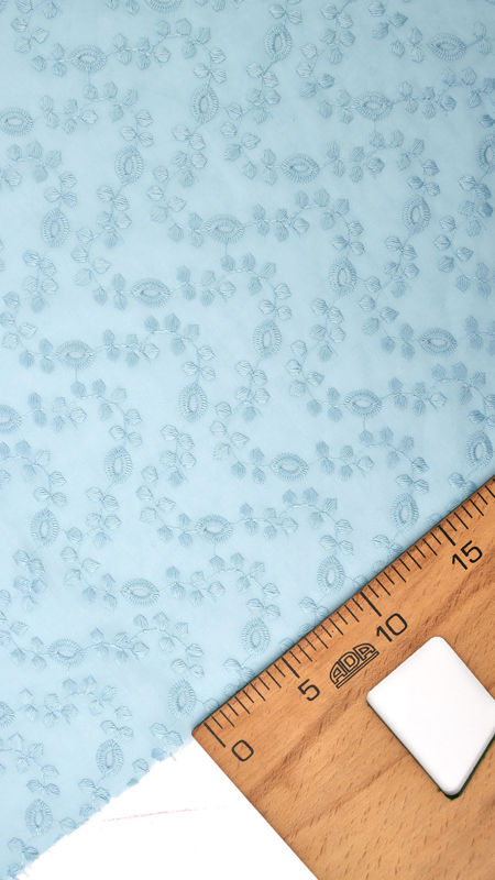 وال خامه دوزی طرح شاخه ای 040203 آبی رنگ