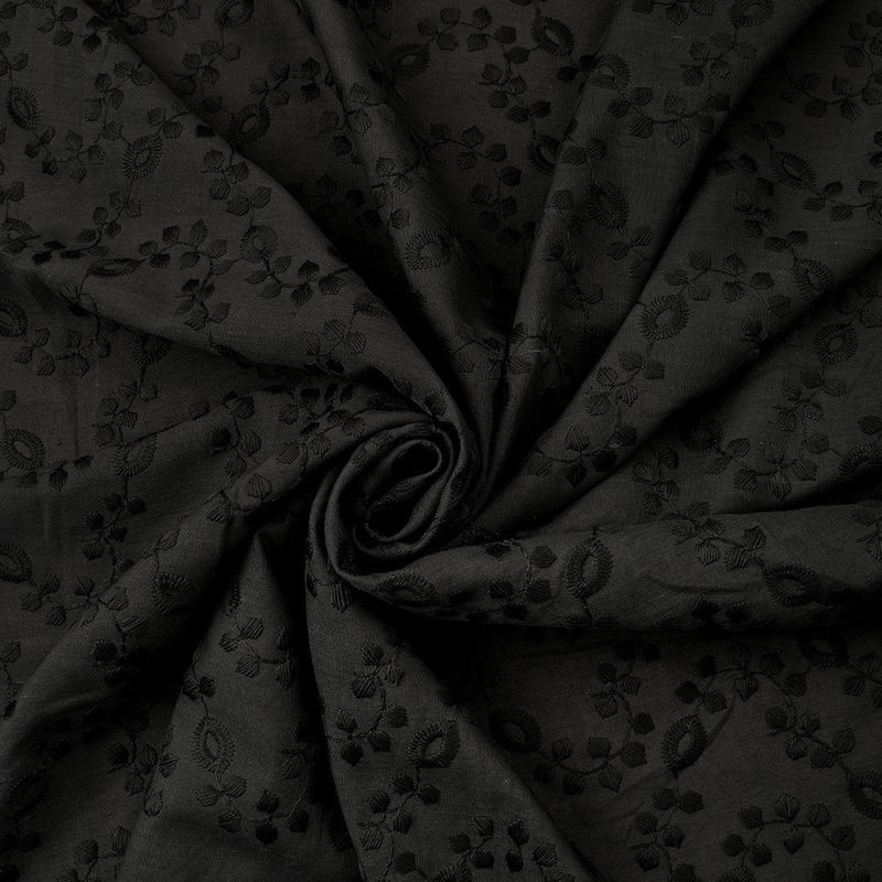 وال خامه دوزی طرح شاخه ای 040203 مشکی رنگ