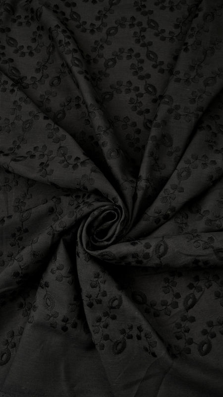 وال خامه دوزی طرح شاخه ای 040203 مشکی رنگ