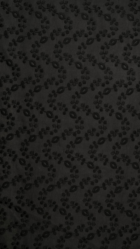 وال خامه دوزی طرح شاخه ای 040203 مشکی رنگ