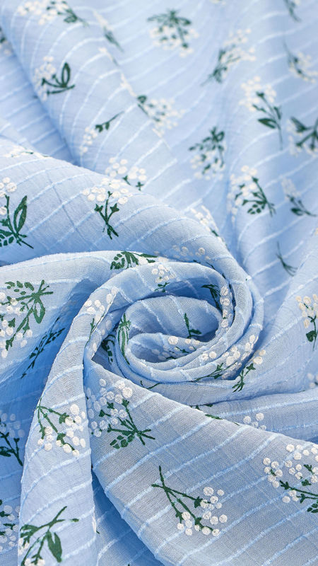 وال گل گچی درشت 040203 آبی رنگ