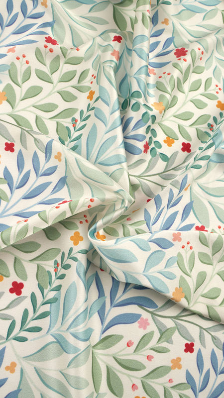 ساتن سیلک طرح دار چاپی 040227/28 مولتی رنگ