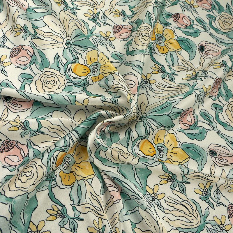 ساتن سیلک طرح دار چاپی 040227/16 مولتی رنگ