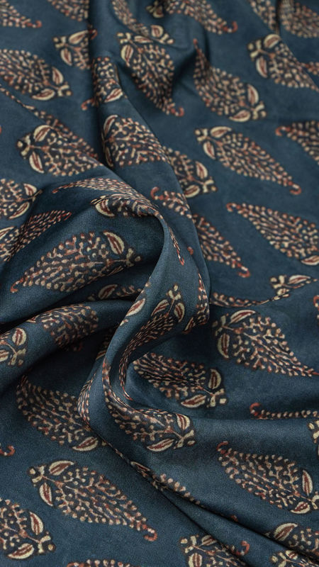 ساتن سیلک طرح دار چاپی 040227/26 مولتی رنگ