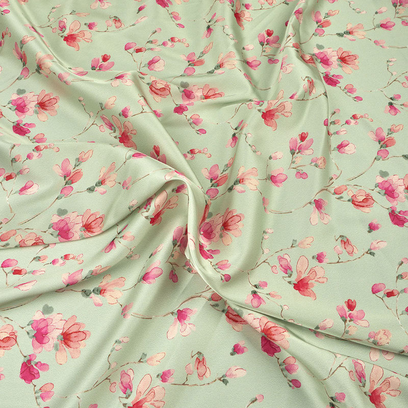 ساتن سیلک طرح دار چاپی 040227/14 مولتی رنگ