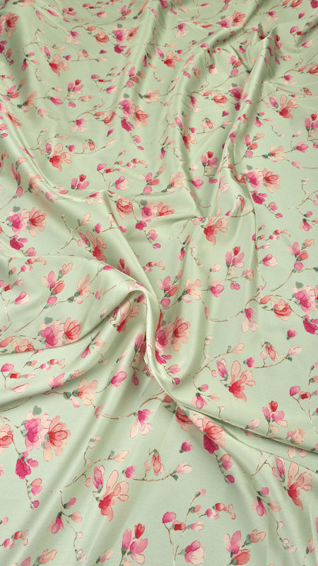 ساتن سیلک طرح دار چاپی 040227/14 مولتی رنگ