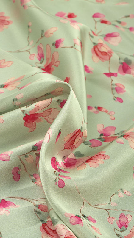 ساتن سیلک طرح دار چاپی 040227/14 مولتی رنگ