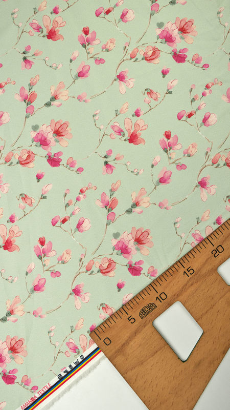 ساتن سیلک طرح دار چاپی 040227/14 مولتی رنگ