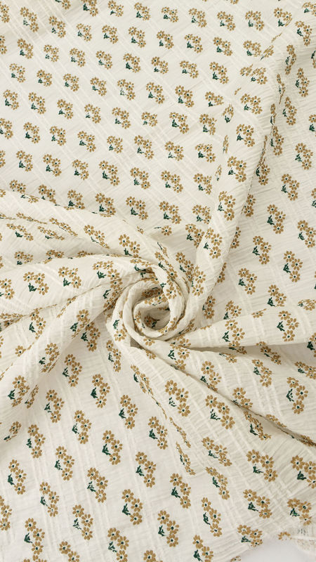 وال کوک دوزی گل گچی 040229 شیری رنگ