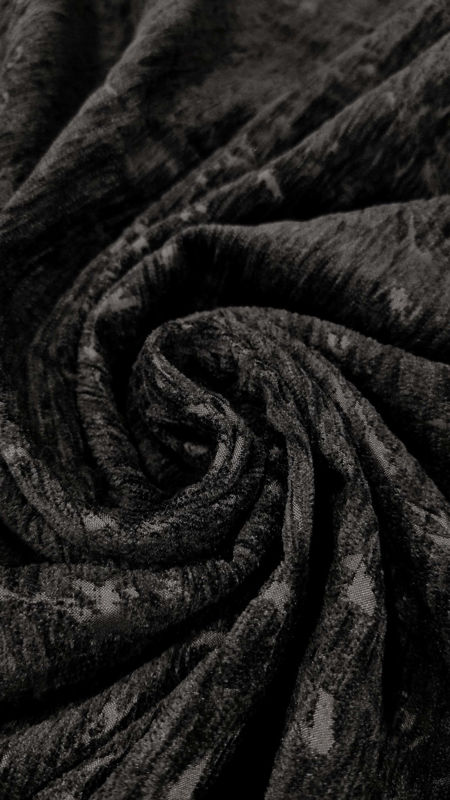 ژاکارد شانل طرح گل رز 040722 مشکی رنگ