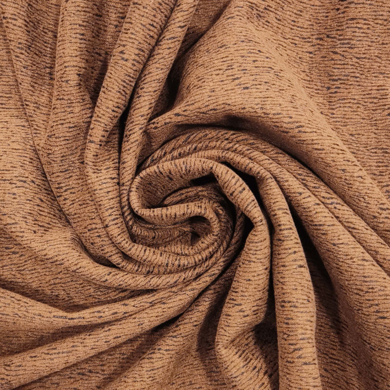 زمستانی جیر مخمل طرح دار 040807 شکلاتی رنگ