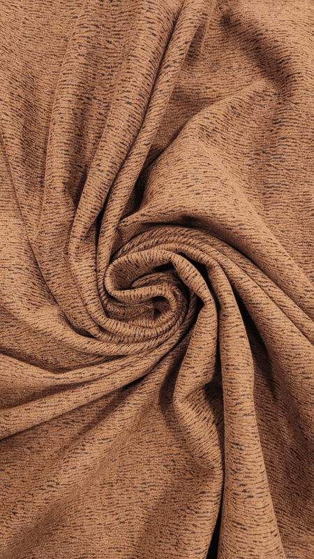 زمستانی جیر مخمل طرح دار 040807 شکلاتی رنگ