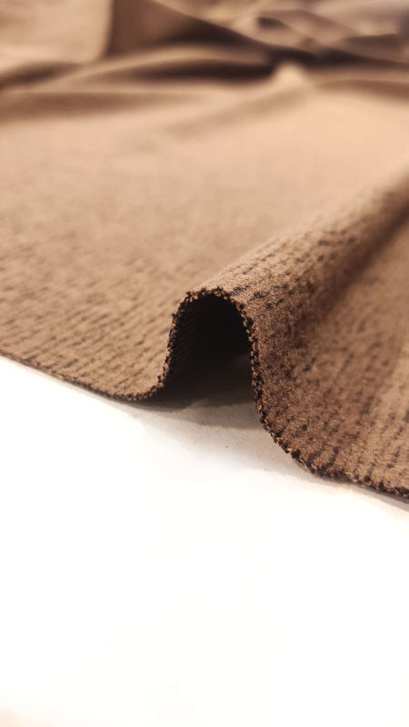 زمستانی جیر مخمل طرح دار 040807 شکلاتی رنگ