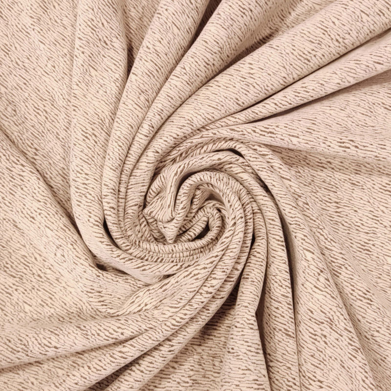 زمستانی جیر مخمل طرح دار 040807 کرم رنگ