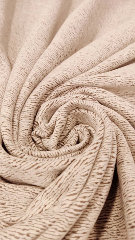 زمستانی جیر مخمل طرح دار 040807 کرم رنگ