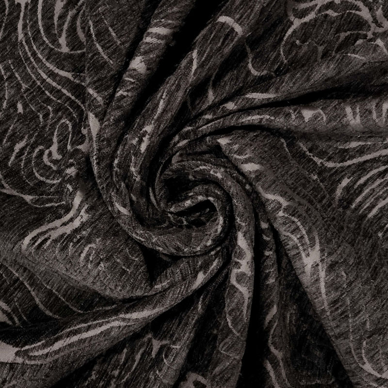 ژاکارد شانل طرح موجی 040722 مشکی رنگ