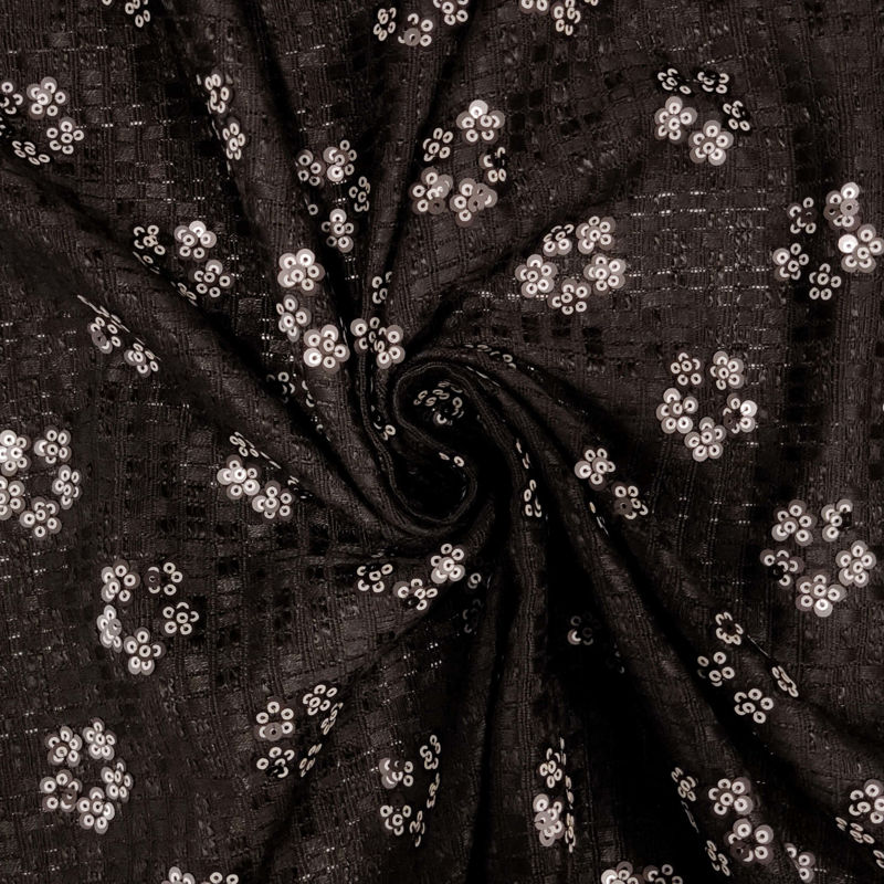 زمستانی شانل پولک دوزی 040625 مشکی رنگ