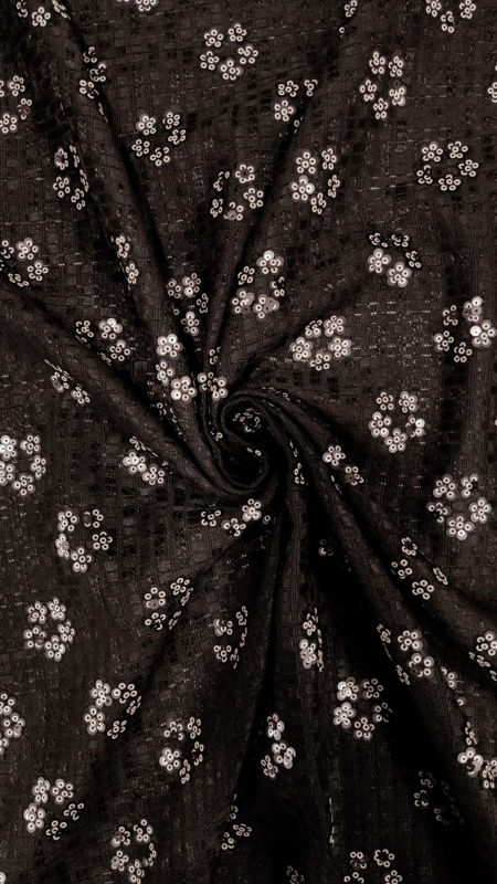 زمستانی شانل پولک دوزی 040625 مشکی رنگ