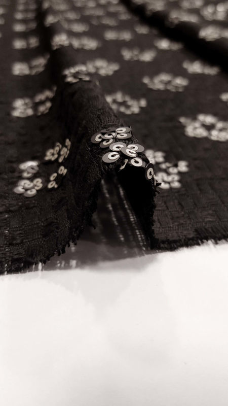 زمستانی شانل پولک دوزی 040625 مشکی رنگ