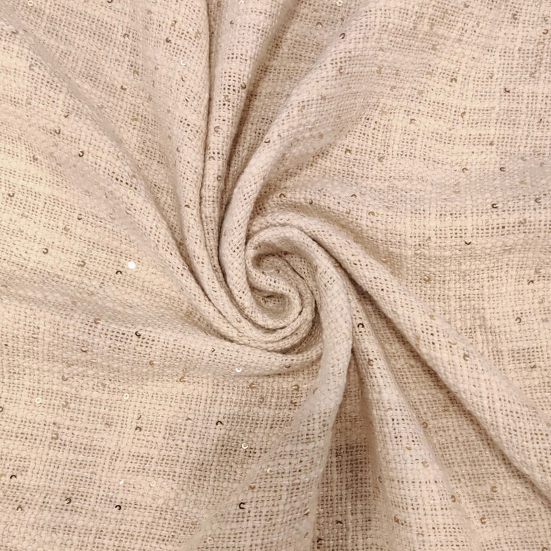 هندی جوت پولک دوزی 040702 کرم رنگ