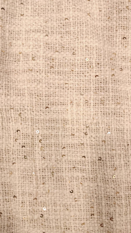 هندی جوت پولک دوزی 040702 کرم رنگ