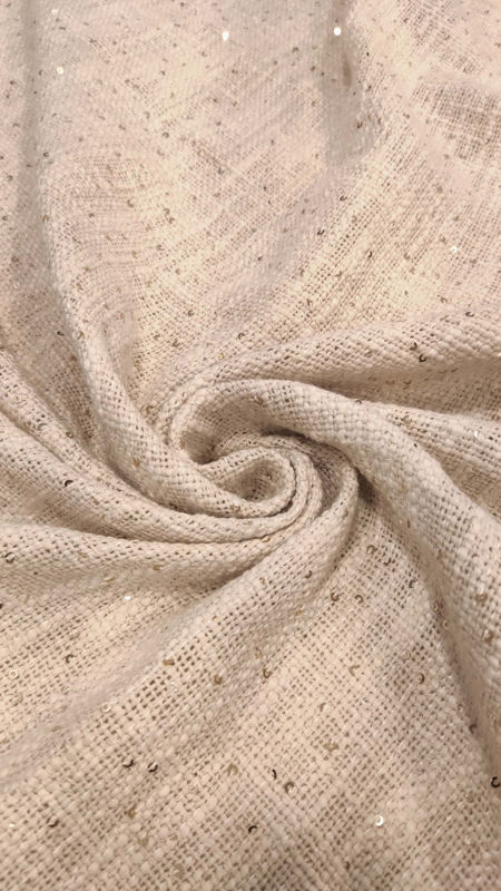 هندی جوت پولک دوزی 040702 کرم رنگ